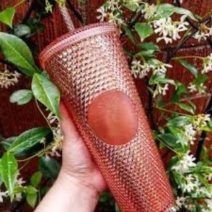 2019 Starbucks Rose Gold Studded Tumbler 24oz Venti Cold Cup